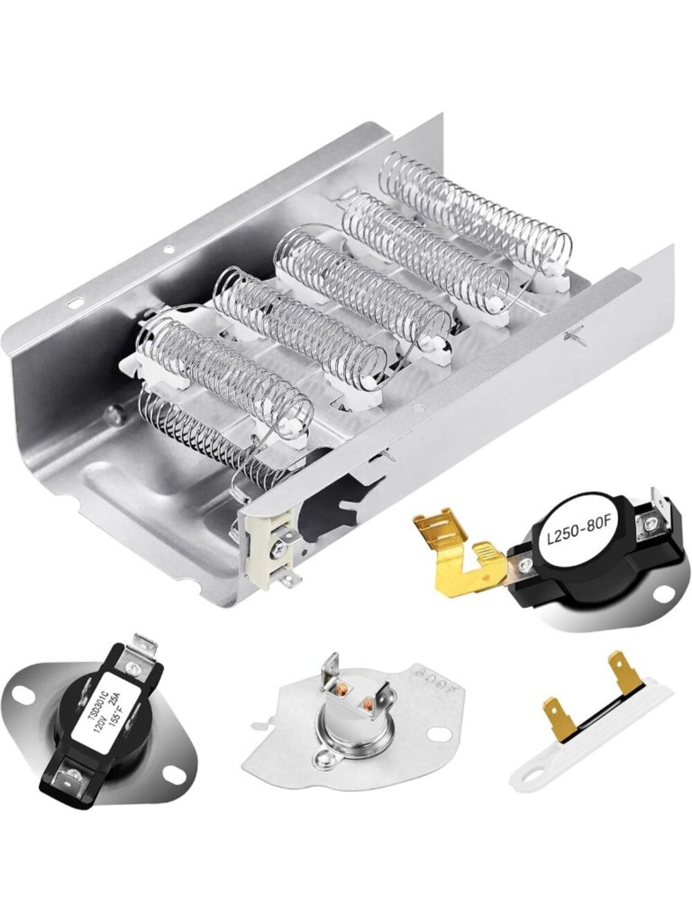 Dryer Heating Element Compatible with Whirlpool & Kenmore 70/80 Series Models